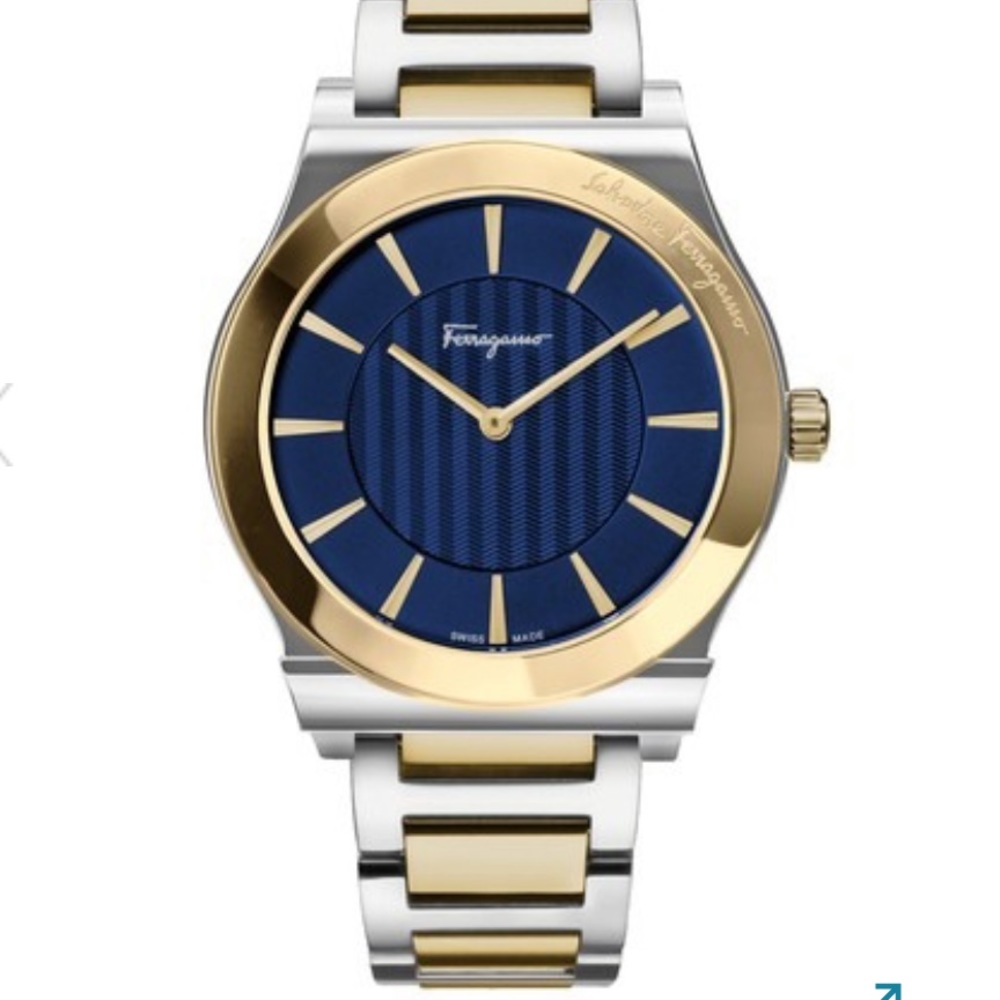 Salvatore Ferragamo Men’s Two-Tone Bracelet Watch - Picture 1 of 4